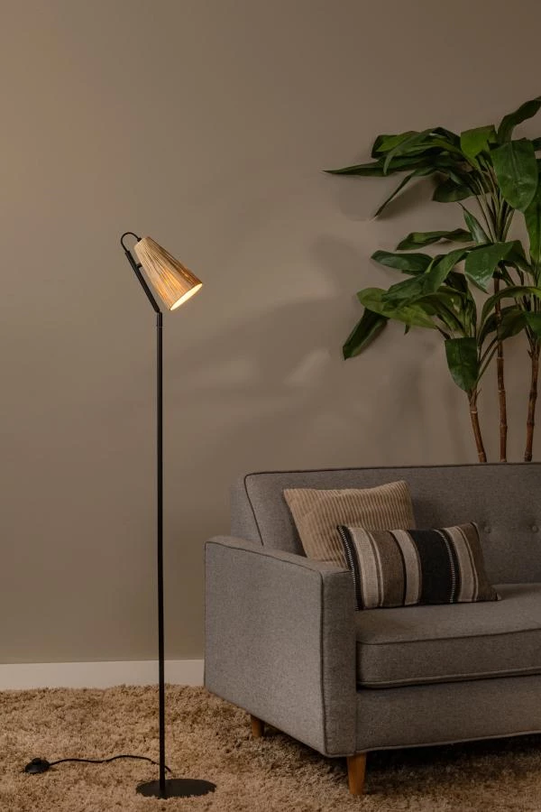 Lucide BENSEN - Floor lamp - 1xE14 - Natural - atmosphere 1